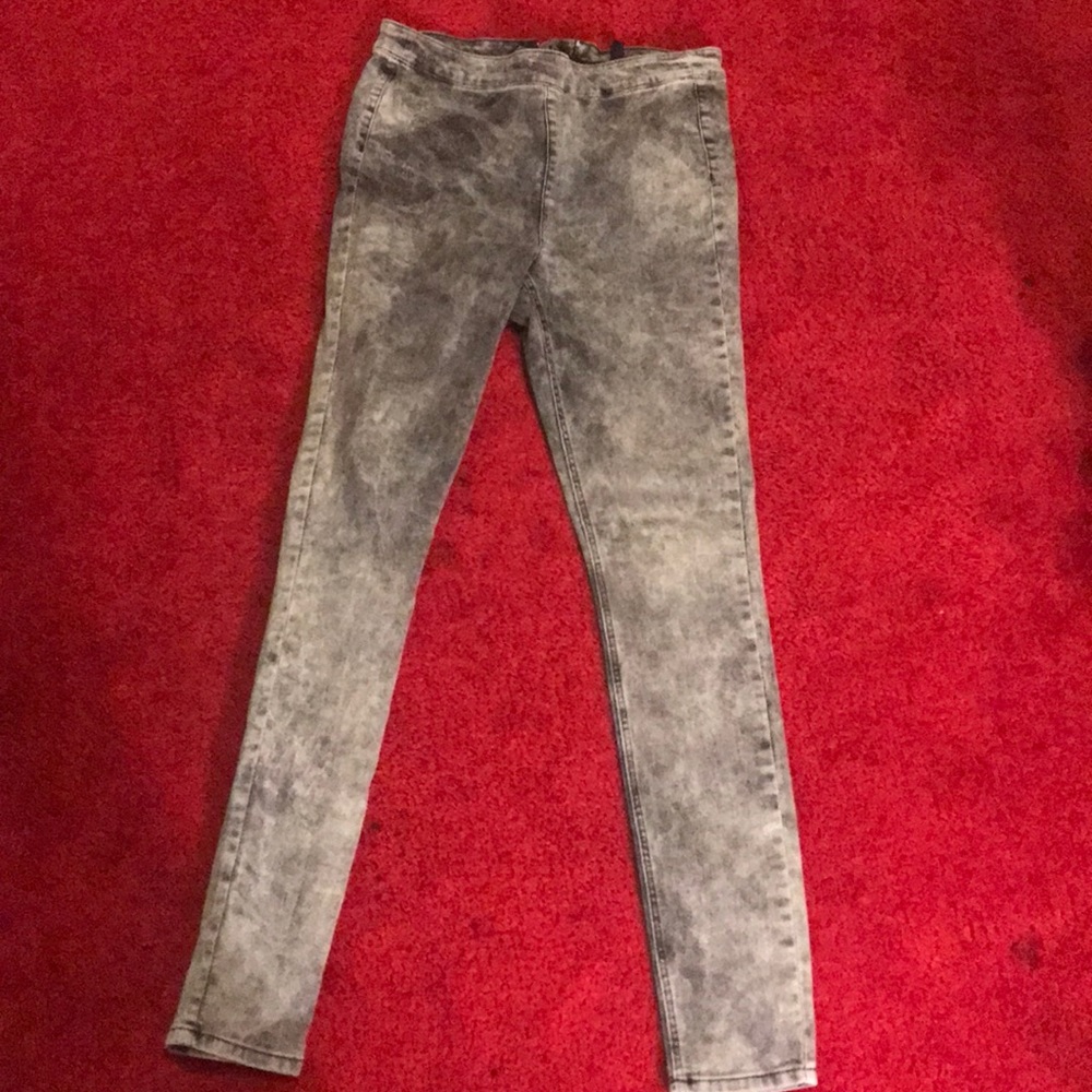 High waisted skinny jeans